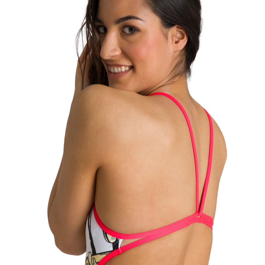 003489-500-W CRAZY PIZZA LACE BACK ONE PIECE-005-O